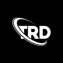 TRD logo. TRD letter. TRD letter logo design. Initials TRD logo linked with circle and uppercase monogram logo. TRD typography for technology, business and real estate brand.