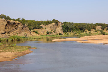 Afrikanischer Busch - Krügerpark - Letaba River / African Bush - Kruger Park - Letaba River /