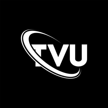 TVU logo. TVU letter. TVU letter logo design. Initials TVU logo linked with circle and uppercase monogram logo. TVU typography for technology, business and real estate brand.