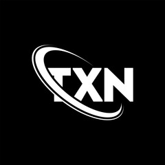 TXN logo. TXN letter. TXN letter logo design. Initials TXN logo linked with circle and uppercase monogram logo. TXN typography for technology, business and real estate brand.