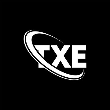 TXE logo. TXE letter. TXE letter logo design. Initials TXE logo linked with circle and uppercase monogram logo. TXE typography for technology, business and real estate brand.