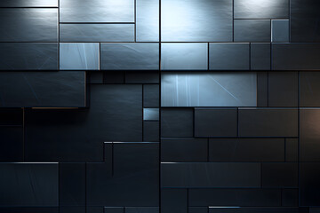 Dark Gray Textured Wall Tiles Pattern.
