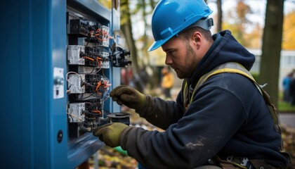 Photo of an electric technician