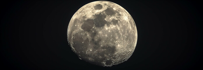 Obraz premium close up moon at night.