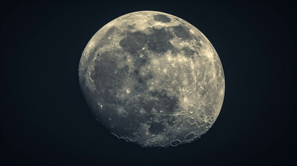 close up moon at night.
