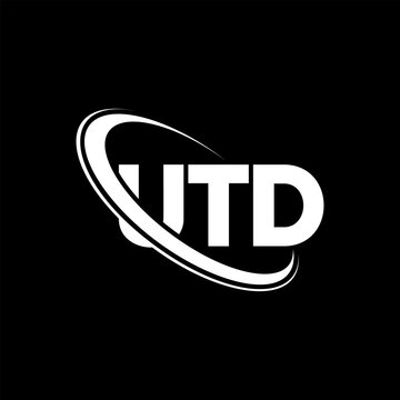 UTD logo. UTD letter. UTD letter logo design. Initials UTD logo linked with circle and uppercase monogram logo. UTD typography for technology, business and real estate brand.