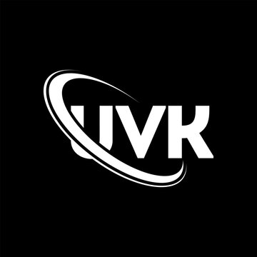 UVK logo. UVK letter. UVK letter logo design. Initials UVK logo linked with circle and uppercase monogram logo. UVK typography for technology, business and real estate brand.