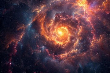 A space-time anomaly with warped visuals of galaxies and nebulae Hinting at unseen dimensions - obrazy, fototapety, plakaty