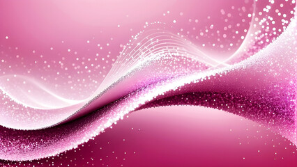 abstract pink glitter wave background. Wave and light abstract background with shining floor particle star dust. Futuristic glittering Luxury's parking on wallpaper background.