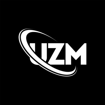 UZM logo. UZM letter. UZM letter logo design. Initials UZM logo linked with circle and uppercase monogram logo. UZM typography for technology, business and real estate brand.