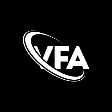 VFA logo. VFA letter. VFA letter logo design. Initials VFA logo linked with circle and uppercase monogram logo. VFA typography for technology, business and real estate brand.
