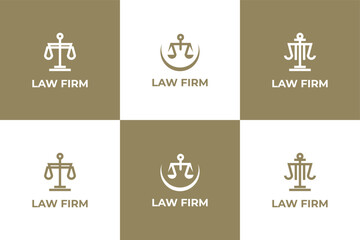 collection of legal scales logos