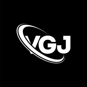 VGJ logo. VGJ letter. VGJ letter logo design. Initials VGJ logo linked with circle and uppercase monogram logo. VGJ typography for technology, business and real estate brand.