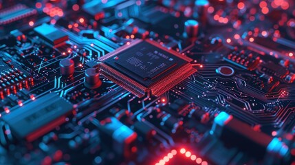 Digital technology AI learning, cyber development, data background, futuristic design