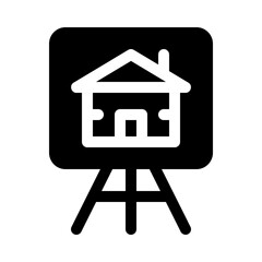 house sketch glyph icon