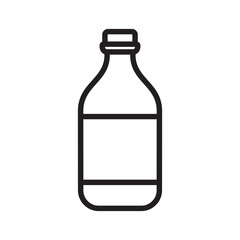 milk bottle icon design vector template
