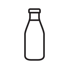 milk bottle icon design vector template
