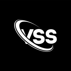 Obraz premium VSS logo. VSS letter. VSS letter logo design. Initials VSS logo linked with circle and uppercase monogram logo. VSS typography for technology, business and real estate brand.