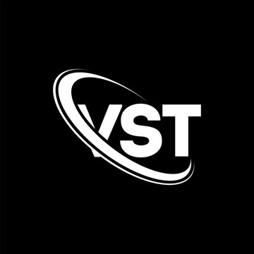 VST logo. VST letter. VST letter logo design. Initials VST logo linked with circle and uppercase monogram logo. VST typography for technology, business and real estate brand.