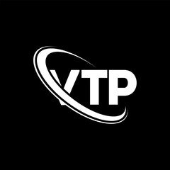 VTP logo. VTP letter. VTP letter logo design. Initials VTP logo linked with circle and uppercase monogram logo. VTP typography for technology, business and real estate brand.