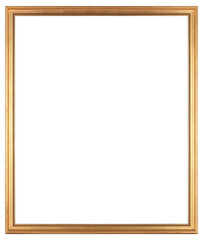 Narrow antique picture frame on a transparent background, in PNG format.
