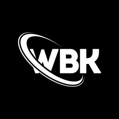 WBK logo. WBK letter. WBK letter logo design. Intitials WBK logo linked with circle and uppercase monogram logo. WBK typography for technology, business and real estate brand.