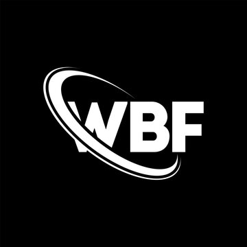 WBF logo. WBF letter. WBF letter logo design. Intitials WBF logo linked with circle and uppercase monogram logo. WBF typography for technology, business and real estate brand.