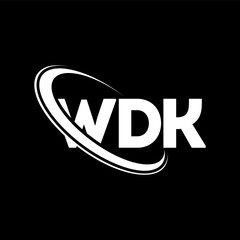 WDK logo. WDK letter. WDK letter logo design. Initials WDK logo linked with circle and uppercase monogram logo. WDK typography for technology, business and real estate brand.