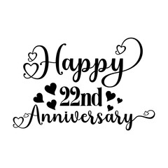 Anniversary typography design on plain white transparent isolated background for card, shirt, hoodie, sweatshirt, apparel, tag, mug, icon, poster or badge