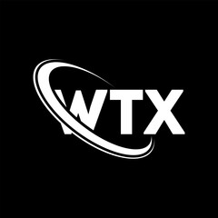 WTX logo. WTX letter. WTX letter logo design. Initials WTX logo linked with circle and uppercase monogram logo. WTX typography for technology, business and real estate brand.