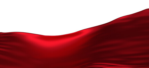 Obraz premium Flowing red cloth background, 3d rendering.