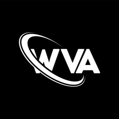WVA logo. WVA letter. WVA letter logo design. Initials WVA logo linked with circle and uppercase monogram logo. WVA typography for technology, business and real estate brand.
