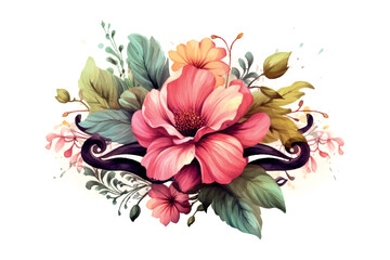Fototapeta na wymiar Watercolor flowers Women's Day Mother's day vector