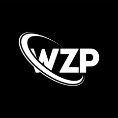 WZP logo. WZP letter. WZP letter logo design. Initials WZP logo linked with circle and uppercase monogram logo. WZP typography for technology, business and real estate brand.