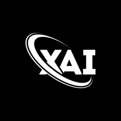 XAI logo. XAI letter. XAI letter logo design. Intitials XAI logo linked with circle and uppercase monogram logo. XAI typography for technology, business and real estate brand.