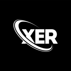 XER logo. XER letter. XER letter logo design. Initials XER logo linked with circle and uppercase monogram logo. XER typography for technology, business and real estate brand.