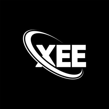 XEE logo. XEE letter. XEE letter logo design. Initials XEE logo linked with circle and uppercase monogram logo. XEE typography for technology, business and real estate brand.
