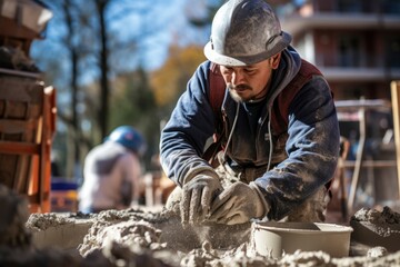 Photo of workers casting concrete