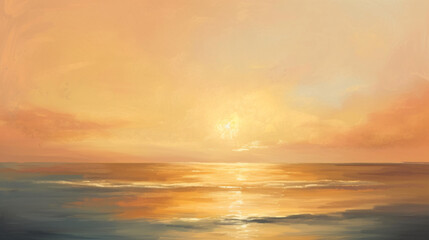 Obraz premium a horizon scene with a peach fuzz color sky