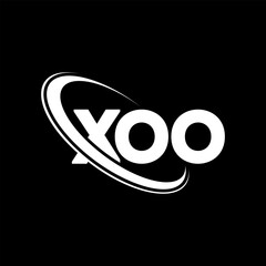 XOO logo. XOO letter. XOO letter logo design. Initials XOO logo linked with circle and uppercase monogram logo. XOO typography for technology, business and real estate brand.