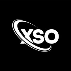 XSO logo. XSO letter. XSO letter logo design. Initials XSO logo linked with circle and uppercase monogram logo. XSO typography for technology, business and real estate brand.