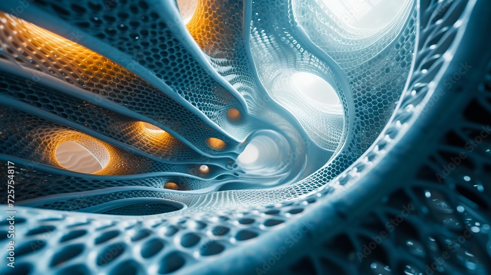Poster futuristic network mesh connections. generative ai