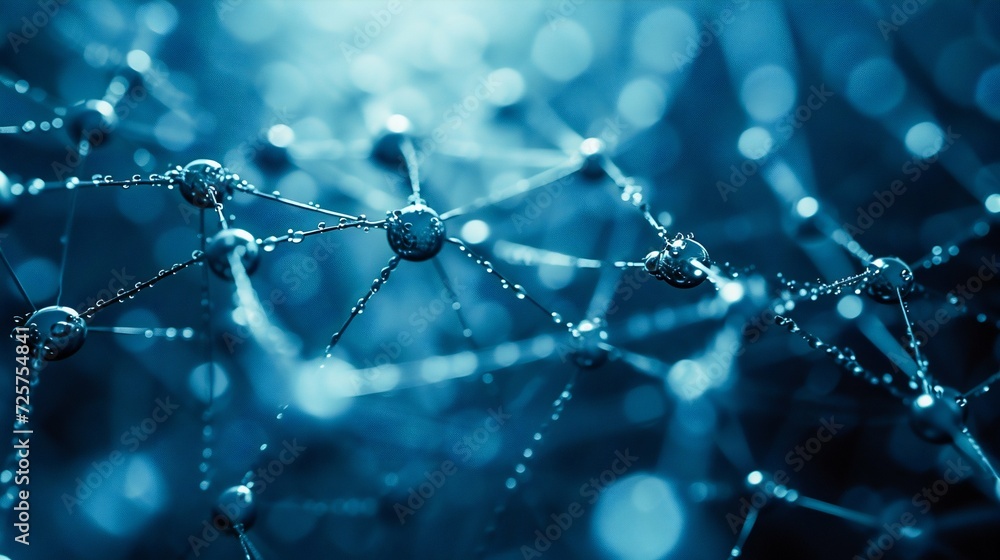 Poster futuristic network mesh connections. generative ai