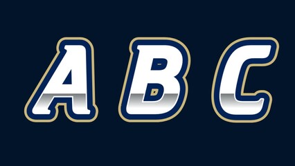 3D ABC TEXT BANNER ART