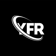 YFR logo. YFR letter. YFR letter logo design. Initials YFR logo linked with circle and uppercase monogram logo. YFR typography for technology, business and real estate brand.