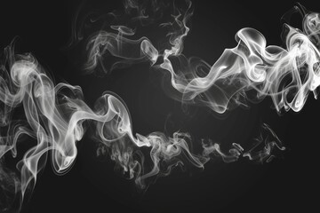 A black and white photo capturing smoke in motion. This versatile image can be used in various creative projects - obrazy, fototapety, plakaty
