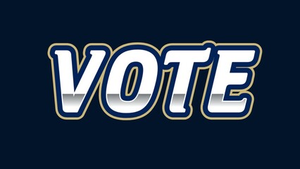 3D Vote text banner art