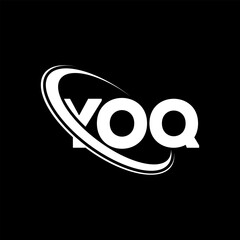 YOQ logo. YOQ letter. YOQ letter logo design. Initials YOQ logo linked with circle and uppercase monogram logo. YOQ typography for technology, business and real estate brand.