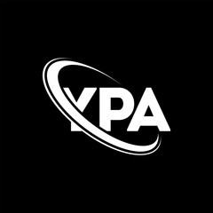 YPA logo. YPA letter. YPA letter logo design. Initials YPA logo linked with circle and uppercase monogram logo. YPA typography for technology, business and real estate brand.