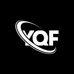 YQF logo. YQF letter. YQF letter logo design. Initials YQF logo linked with circle and uppercase monogram logo. YQF typography for technology, business and real estate brand.